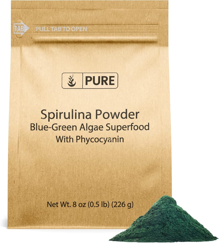 Spiruina粉(8oz) 植物型全蛋白,非GMO