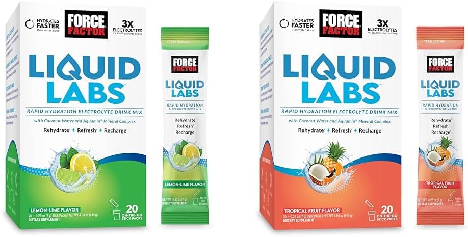 用于制造含有维生素、矿物和抗氧化剂的电解水的水。 柠檬-Lime Flavor + 热带水果Flavor, 40个棒包
