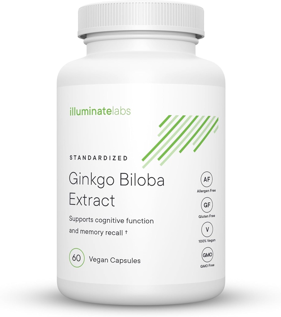 光学实验室 Ginkgo Biloba 提取 Capsules 240 mg 支持焦点、浓度、记忆、短期认知功能 由医学研究测试和备份