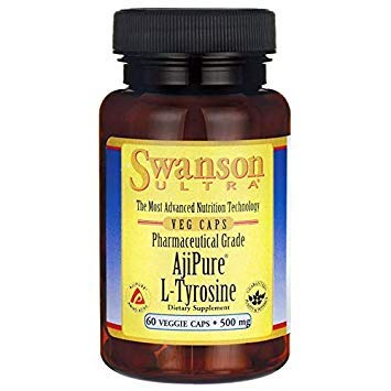 Swanson 氨基酸 Ajipure L-Tyrosine 药品级500毫米 60Veg Capsules