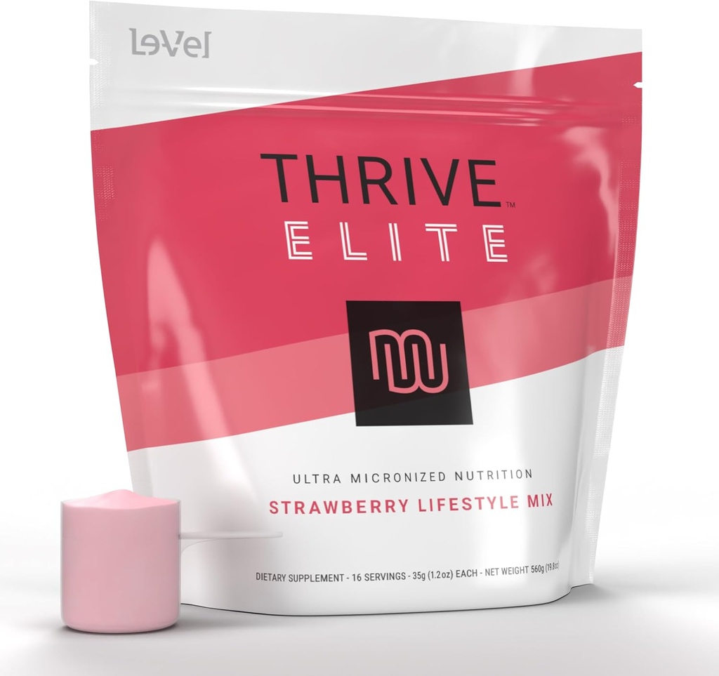 Thrive Elite 蛋白质Shake QQ Gluten-Free, 蛋白质与BCAAs, Probiotics & Ezymes 16 service - Scoop Services, 草莓