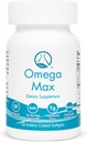 Omega Max - 60 Ct Enteric Caded, No Burp Fish Oil I Omega-3 EPA DHA 补充 I Heart, Vision, Brain & Immune Support, 2000mg/服务