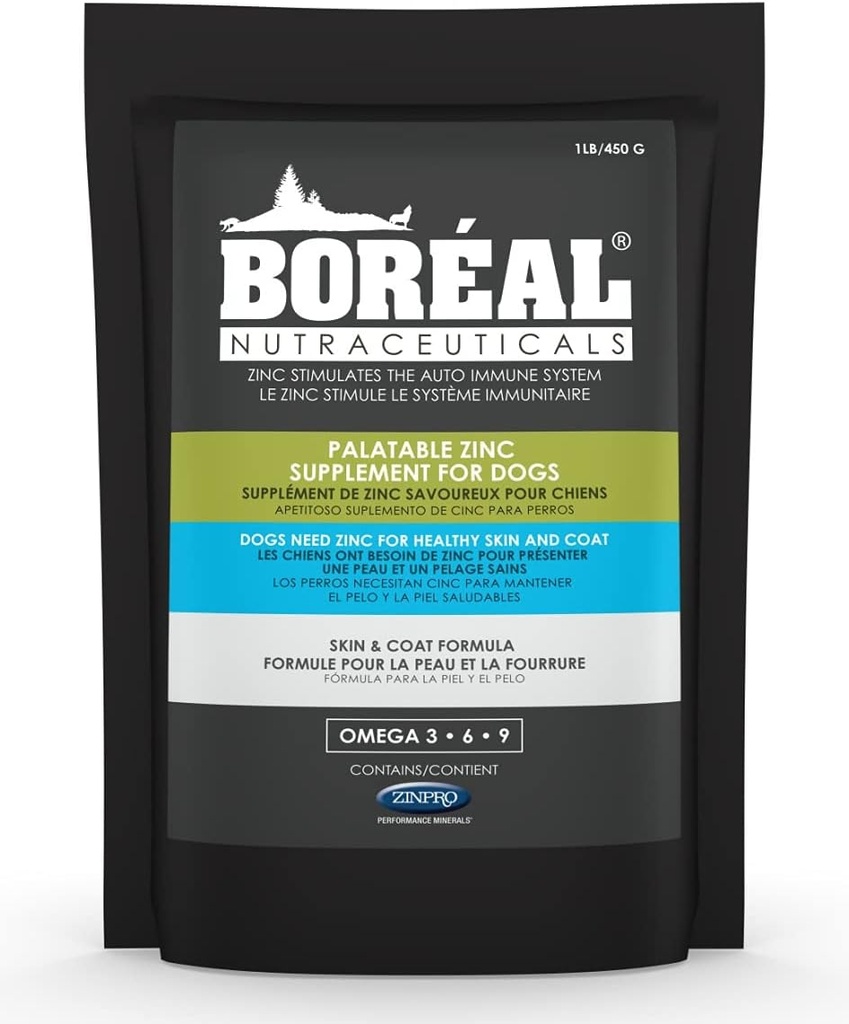 Boréal Palatable Zinc 狗类 16 oz 再密封袋补充剂