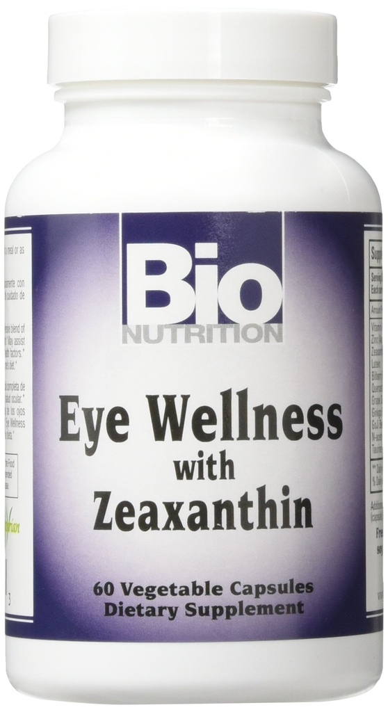 生化营养眼 健康 60 蔬菜 Capsules | Zeaxanthin | 60 服务每瓶 | 支持眼和视觉健康 | 维生素A和锌