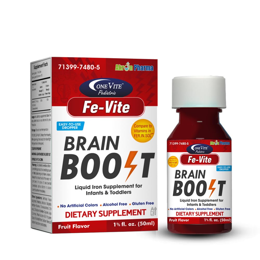 小儿FE-Vite Drops → 液态铁补充 → 50ml, 1.66 Fl Oz (Pack of 1)