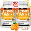 Liposomal Vitamin C 2100mg 高吸附性脂肪溶解性VIT C - 免疫支持Collagen 助推剂 防御和强抗氧化剂 MCT 石油和葵花莱辛酸 丙醇酸 维冈非GMO