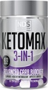 NDS 营养高级3-in-1 - Keto Pills for Fat Lost Support Carb Blocker Appetite 抑制剂 - 白肾豆,奇托桑,Raspberry Ketones和Vanadium(90卡普勒斯)