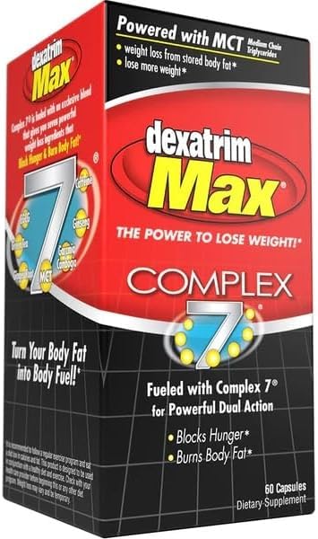ILIOS Dexatrim Max Complex-7 – 减肥药丸 - 7 减肥药丸 减肥药丸 减肥药丸 增肥药丸 男女减肥药丸 1 Pack w/ 60 Capsules