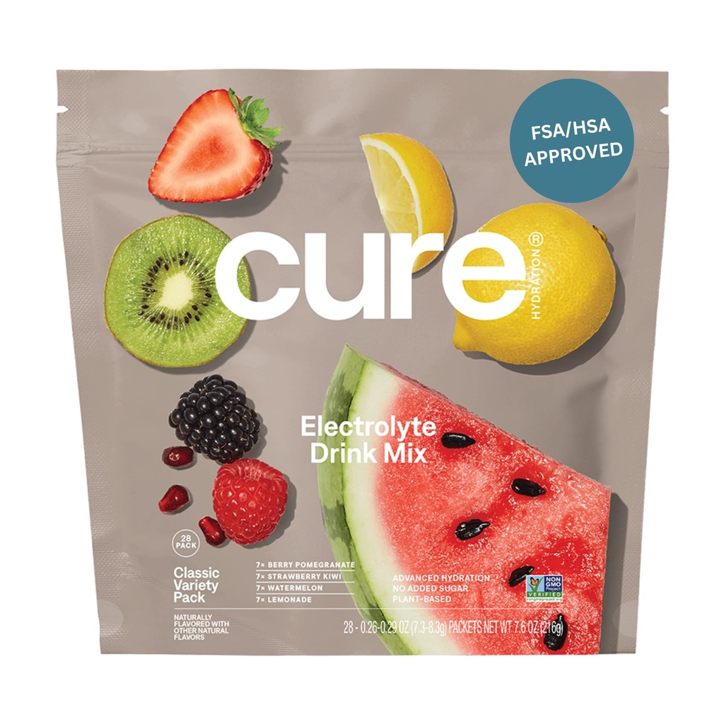(原始内容存档于2019-09-21) (英语). Cure Hydrition QQ 厂家电解质饮料 混合剂 没有添加的糖 FSA-HSA 与椰子水一起制造的脱水救济粉 Non-GMO QQ Vegan 28 Packets - Variety Packs