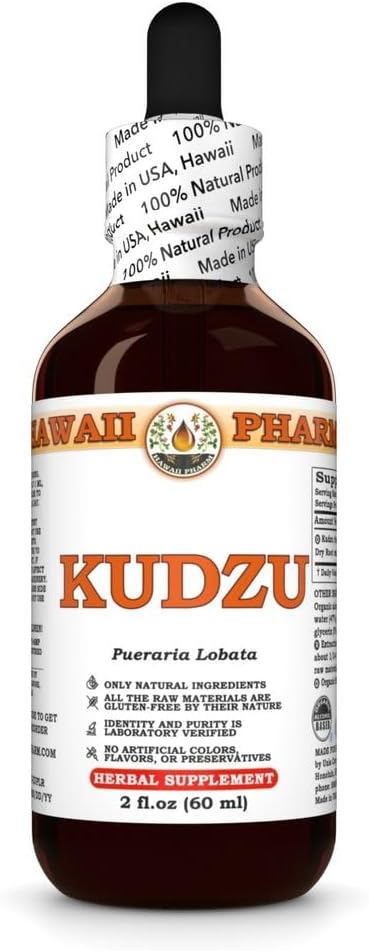夏威夷Pharm Kudzu 提取器 肝脏的叮当 促动心脏功能 支持心血管平衡 保护肝脏免受氧化损伤 Soothes Head 张力 - 2 f.oz