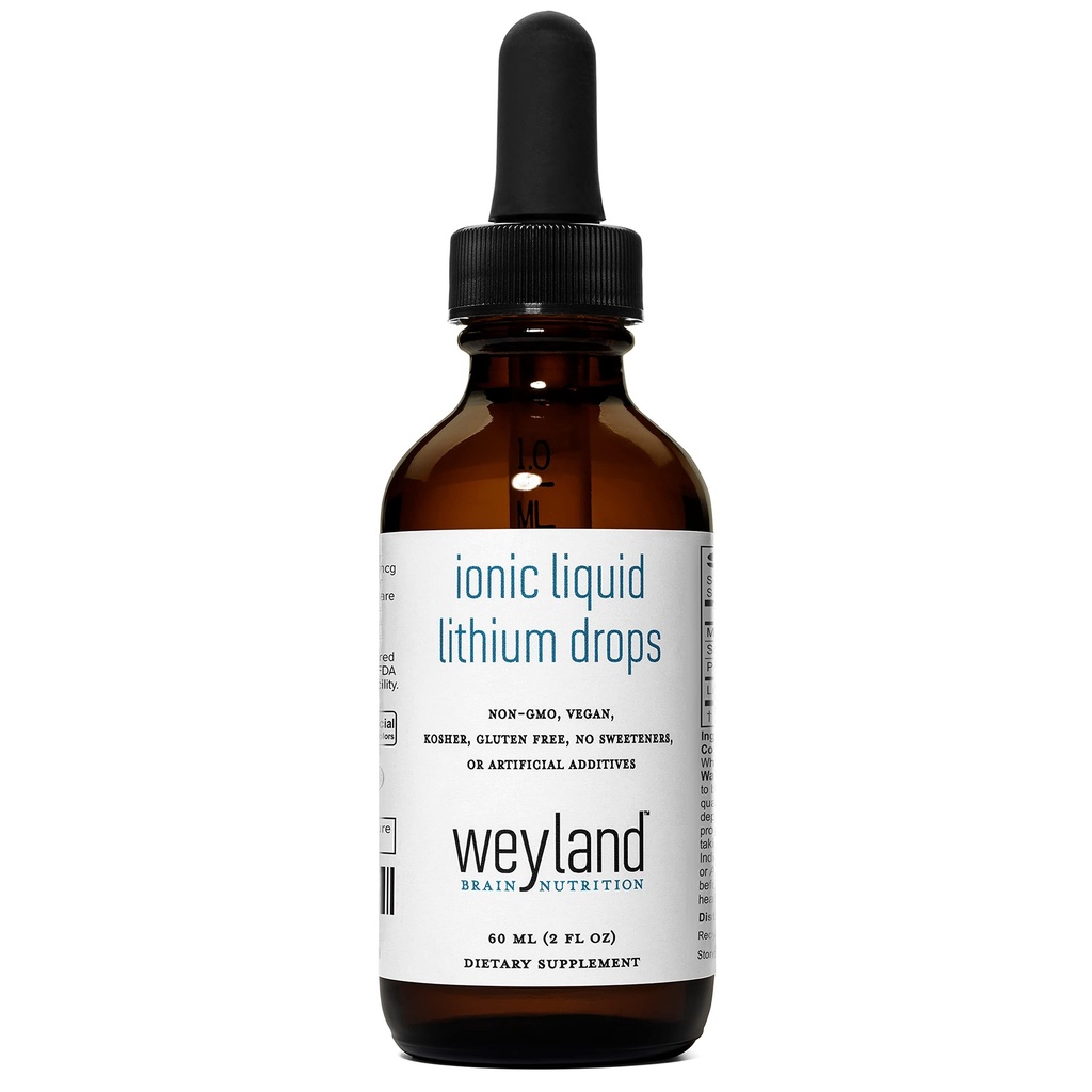 离子液态锂  Drop 镁 钠 钾 锂 大脑健康 跟踪矿物  Drop 60 mL(2 Fl Oz)