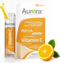 Aurora Nutrascience 微包 Liposomal 维生素C, 免疫支持, 1 000 mg per service, Vegan, Gluten Free, 非GMO, 10 单服务包, 橙色