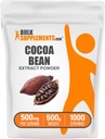 Bulk Assupports.com 可可豆提取粉 - 可可豆补充剂 - 无甜味,Vegan & Gluten Free,每服500mg,500g(1.1磅)(包1)