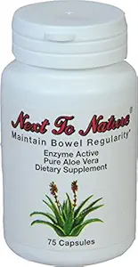 紧邻自然卡普勒斯:草药援助规范,纯Aloe Vera饮食补充,75 Capsules