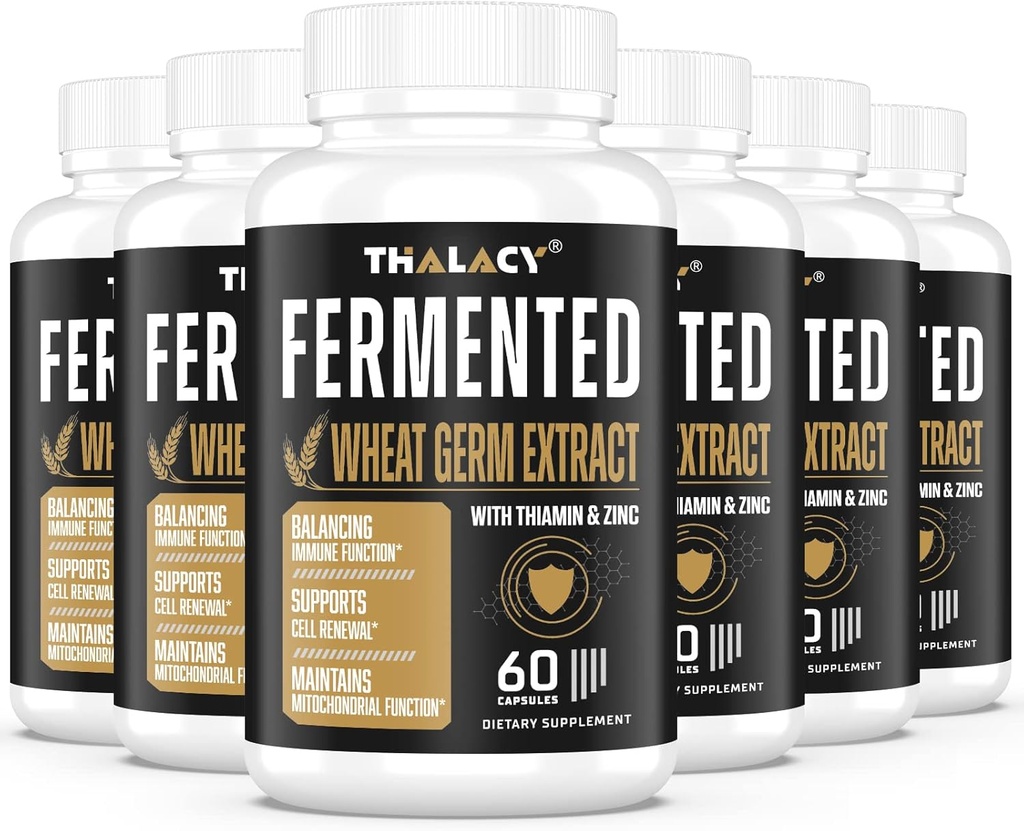 Spermidine 补充剂 13mg - 1300mg Wheat Germ 抽取 Capsules Potent 公式,具有较高的Spermidine含量和锌促进健康老龄化、日常免疫系统和细胞更新(6包)