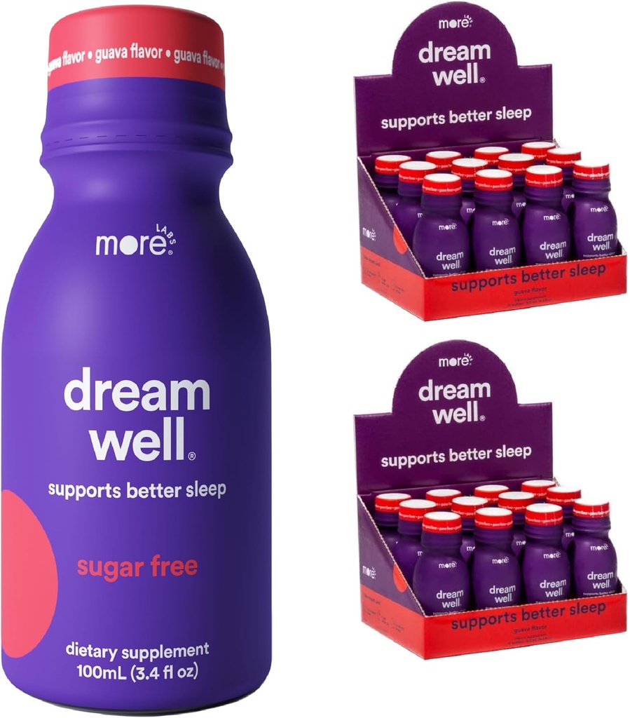 更多 Labs Dream Well, 5MG 梅拉托宁综合睡眠饮料解决方案, 非哈比特成型 5HTP, Lemon Balm, Jujube种子, Glycine (Pack of 24)