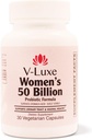 V-Luxe 50亿CFU 用于细菌性阴道炎、酵母感染和UTI的抗生素,由科学支持,为妇女制定,对平衡pH和防止感染的自然补救措施 30天供应