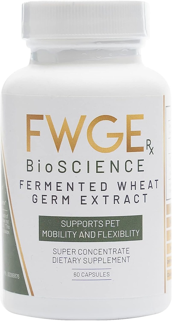 Spermidine 宠物联合保健 发酵小麦革提取、流动性、灵活性、细胞健康、非GMO、无糖、无糖、Vegan、天然、1瓶60盖