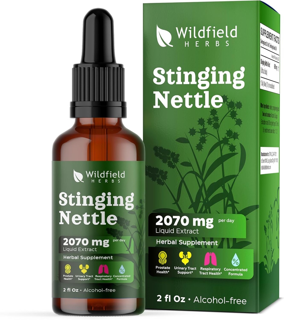 Stinging Nettle 根提取器 Dropps 2000mg (Urtica dioica L.) 草药补充剂 比Capsules更好,1个月供应,84年服务,无酒精丁香 - 2 Oz,包1