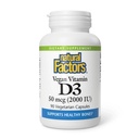 自然因素 Vegen 维生素 D3 2000 IU - 支持骨骼和免疫健康 - 以植物为基础的胆固醇 - 蔬菜 Capsules - 90 Capsules (90种服务)