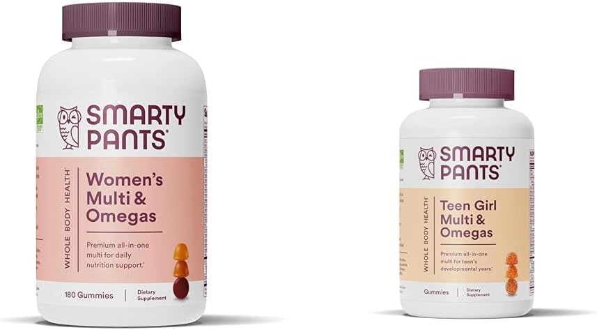 SmartyPants 女子多维特敏类油:Omega 3鱼油(EPA/DHA)和少女多维特敏类油:Omega 3鱼油(EPA/DHA)