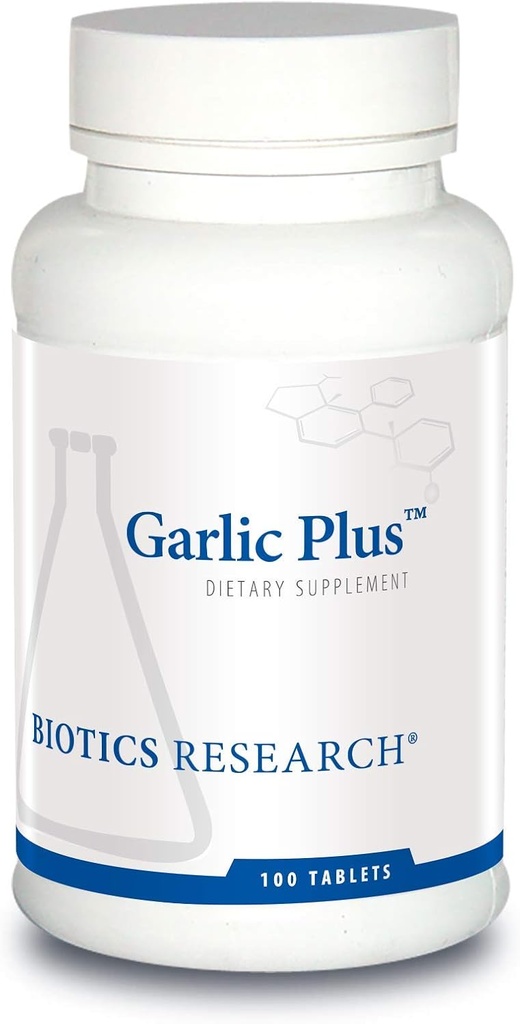 生物学研究 大蒜加纯大蒜 注意力加维生素C和氯苯,支持心血管健康,免疫功能,强抗氧化剂100片