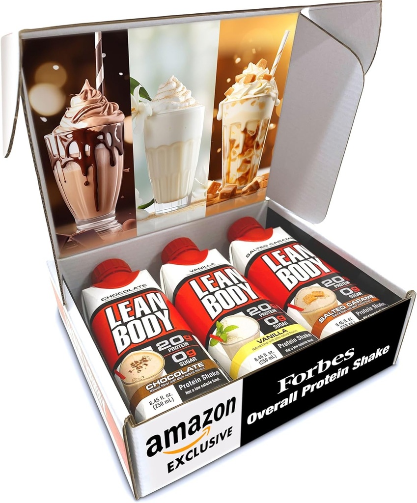 Labrada Lean 身体三重纹章包装 |-On-The-Go Whey 混合蛋白质摇摆 零糖 格鲁滕 无糖 富含22种维生素和矿物 8.45Fl Oz (Pack of 3)