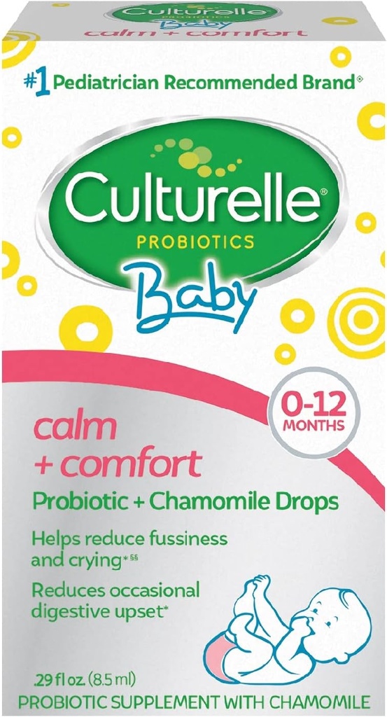 Kultelle Baby calm + Comfort Probiotics + 香蜜酒滴 + 帮助减少偶然的婴儿消化症,0.29 f.oz. 滴数