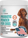 Approx 120 Servings of Dog Probiotic Powder - Probiotics and Digestive Enzymes Supplement and Dog Digestive Support - Made in The USA