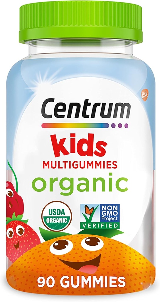 Centrum儿童有机多基、儿童多维塔明·古米、具有基本营养物的儿童的有机多基、肌肉功能和脑健康——90个