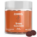 Droppels Iron Gummys 18mg for Women and Men – Vegan 厂制铁辅料 – 支持能源与血液健康 – Pectin 基于,非GMO,Gluten & Gelatin Free – Tamarind Flavor, 60 Counter