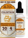 Range & Roots Colostrum 补充 - 液体波维纳 Colostrum - 替代 Colostrum 粉末 - 支持 Got 健康,豁免,能源 - 健康发型,皮肤和钉子 - 盐焦糖火焰(30种服务)