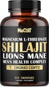与狮子 Mane、Shilajit Capsules 和 Male 健康复合体(Ashwagandha、Maca Root & More - 210 Capsules)的镁