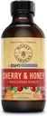 Honey Gardens Cherry & Honey Soothing Throat Syrup, 与有机Raw Honey的辅助疗法公式, 有机苹果苹果苹果醋, 黑樱桃, 和草药提取器, 24 services, 4 FL. OZ.