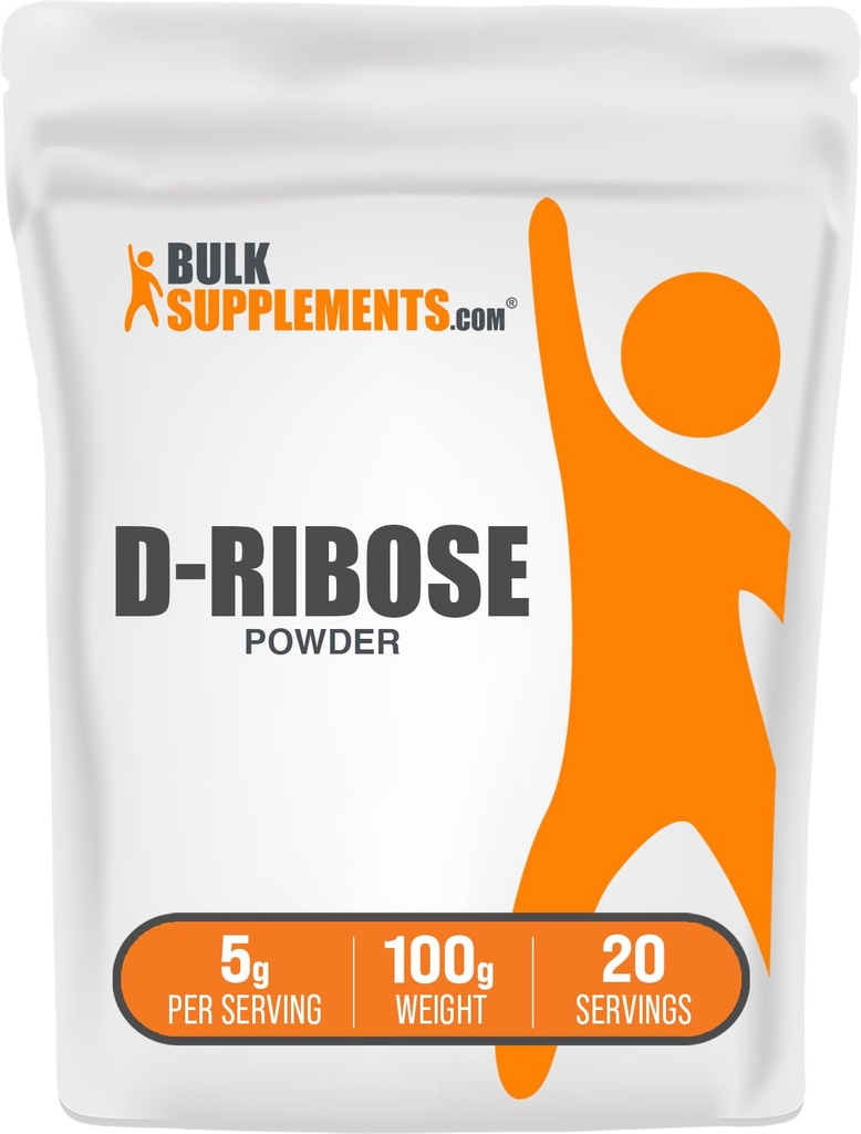 Bulk Assupports.com D-Ribose Powder - D-Ribose Supplements,用于能源支持 - 不受欢迎的 & Gluten Free,每服务5g,100g(3.5 oz)(包1)