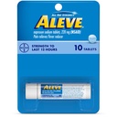 与 Naproxen Sodium 220mg NSAID 疼痛 ReliverFever 减速器的 Aleve 板块, 10 个计数器