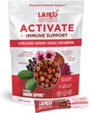 Laird Superfood Activate Immune 支持粉末饮料补充剂,来自Acerola Cherry,Merderberry,Echinacea和Reishi蘑菇的1000毫克维生素C,7.75克棒,包装10