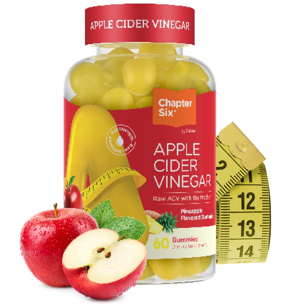 Zahler - Apple Cider Vinegar Gummys - Kosher & 美味ACV Gummys for Women & Men - 解毒支持 & cleanse - Gut 健康与代谢支持 - 60 Pineapple Flavored Gummys.