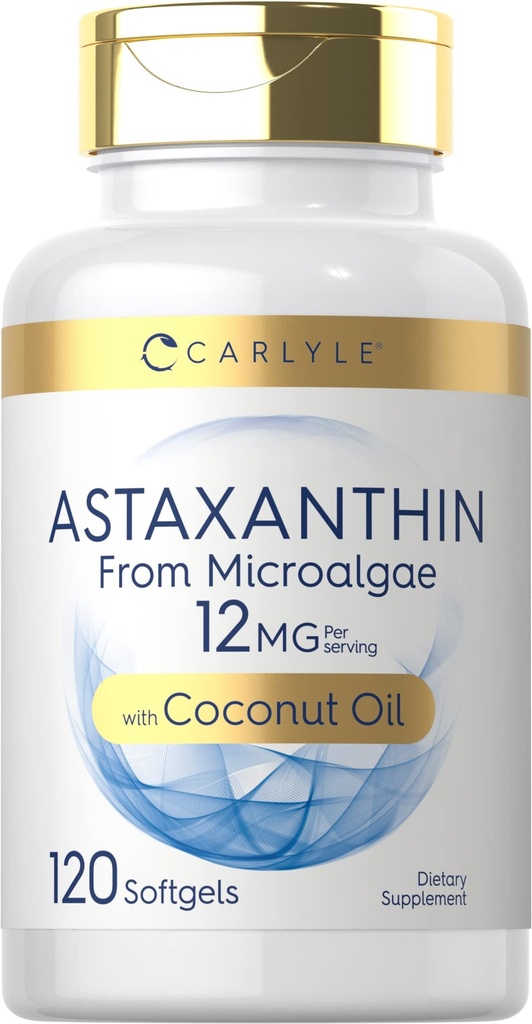 Carlyle Astaxanthin 12mg 120 Softgels 由微藻公司提供,