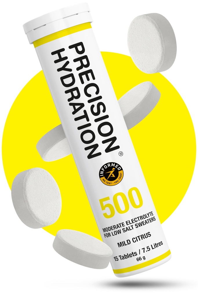 精密水解电解板 - 多强度电解板 - 低卡路里, Gluten Free, Vegan/ Vegetarian Friendly (1 Tube, 500mg/L - 黄管)