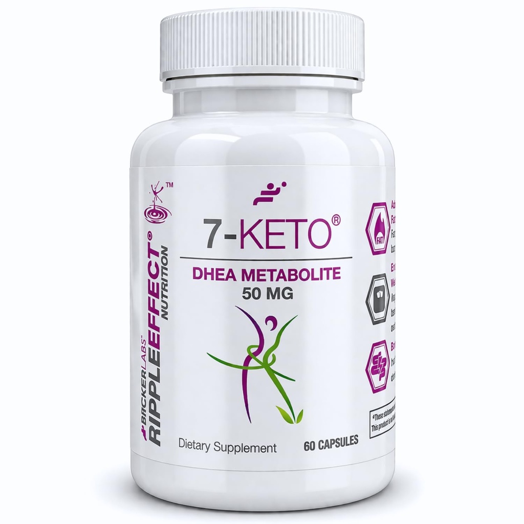 Bricker Labs 7-Keto DHEA 代谢物 50 mg 代谢物 代谢物支持和能量平衡的饮食补充物 60 capsules