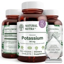 天然核元素钾 Gluconate 99 mg 膳食补充剂 — 促进能量,帮助刺激神经系统,促进心脏健康,矿物调控,肌肉功能 - 100 Vegan 片