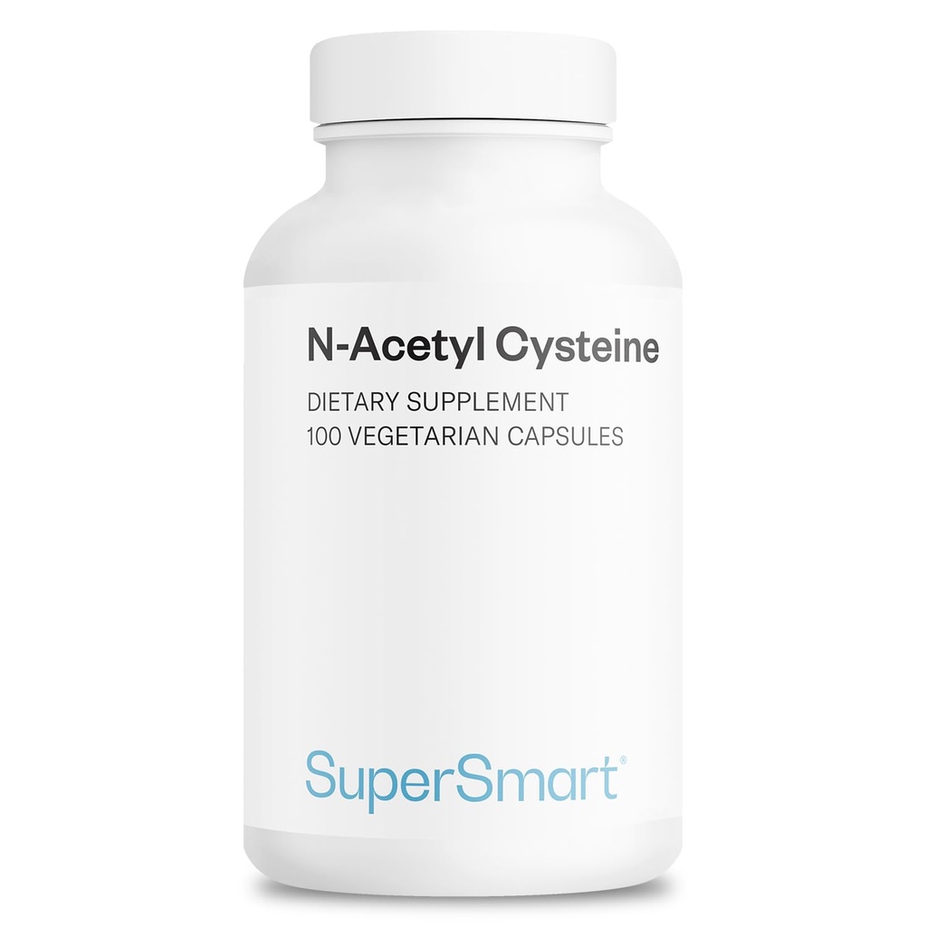 Supersmart - NAC N-Acetyl Cysteine 1800 mg Per Day - Amino Acids - Antioxiddants & Anti Aging Supplement - Glutathione Precursor | Non-GMO & Gluten Free - 100 Vegetarian Capsules