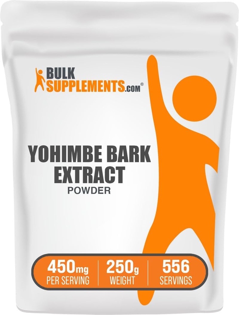 Bulk Assupports.com Yohimbe 抽取粉末 - Yohimbe Bark 抽取 - 草药补充剂,每服450mg,250g(8.8 oz)(一包)