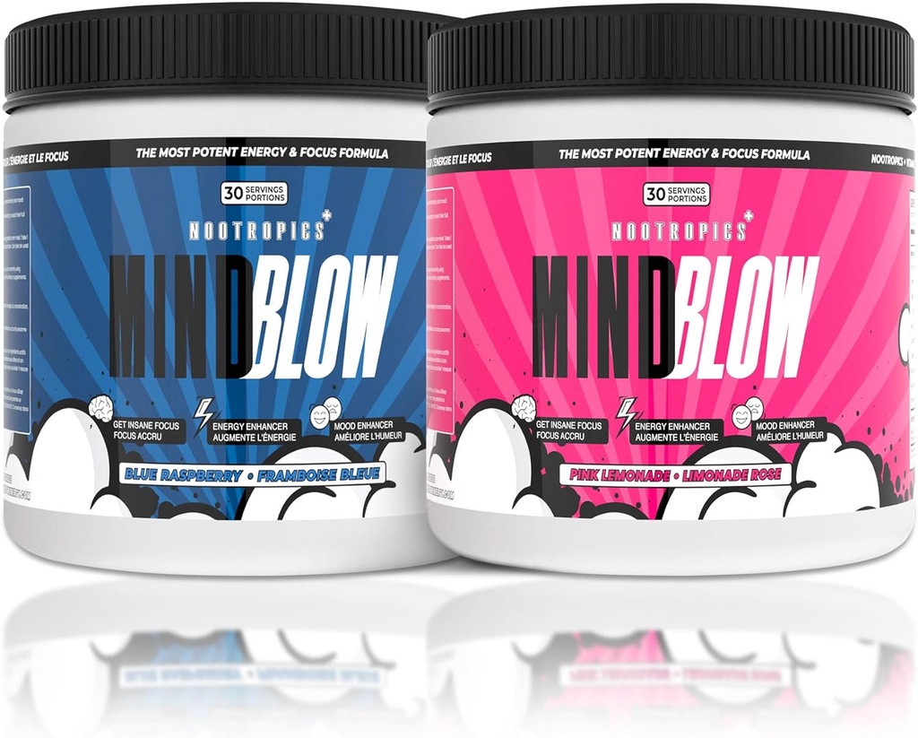 Mind Blow-Nootropics Cocktail for Energy, Focus and Happiness for Students, 企业家,硬工人和赌徒(30名服务员)