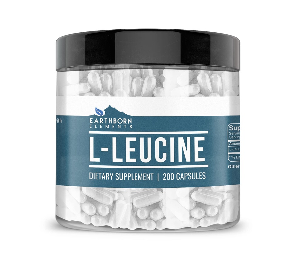 土生元素 L- Leucine 200 Capsules, 纯和未稀释, 无添加剂