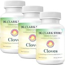 Dr Clark Cloves Healthcare Supplement - Natural Digestive Health, 500 mg, 100 Pure Gelatin Capsules 3Pack