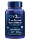 寿命延长 Bone 恢复钙 补充可切片, Bone 健康补充, Calcium, 维生素 D, 矿物, Gluten Free, Non-GMO, 60片