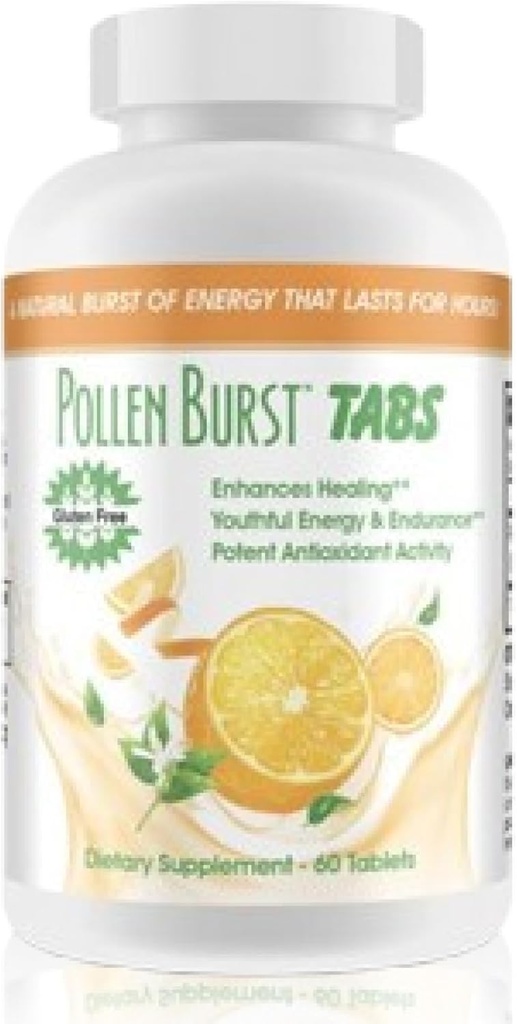 年轻Pollen BurstTM Tabs - 纯花波伦的有机伪生营养素提取物 - 前作Projoba Polla 能源与耐力 - 60片