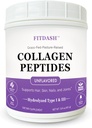 Collagen Peptides Hydrlyed Collagen Powder I和III型,支持毛发,钉子和关节. 不受欢迎的41架 15.9奥兹 草皮 草皮